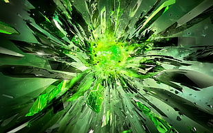 photography of green abstract painting HD wallpaper
