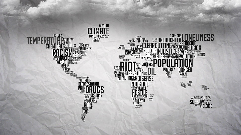 world map poster HD wallpaper