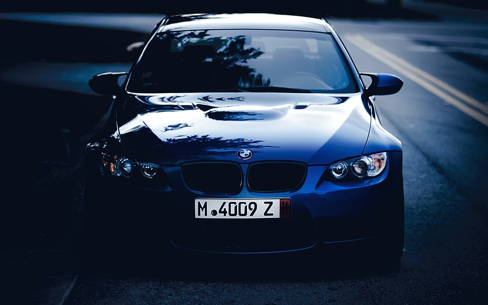 blue BMW car, vehicle, car, BMW 3 Series HD wallpaper