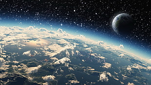 Earth illustration, fantasy art, space