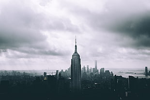 gray concrete building, Empire State Building, Empire State, New York City, cityscape
