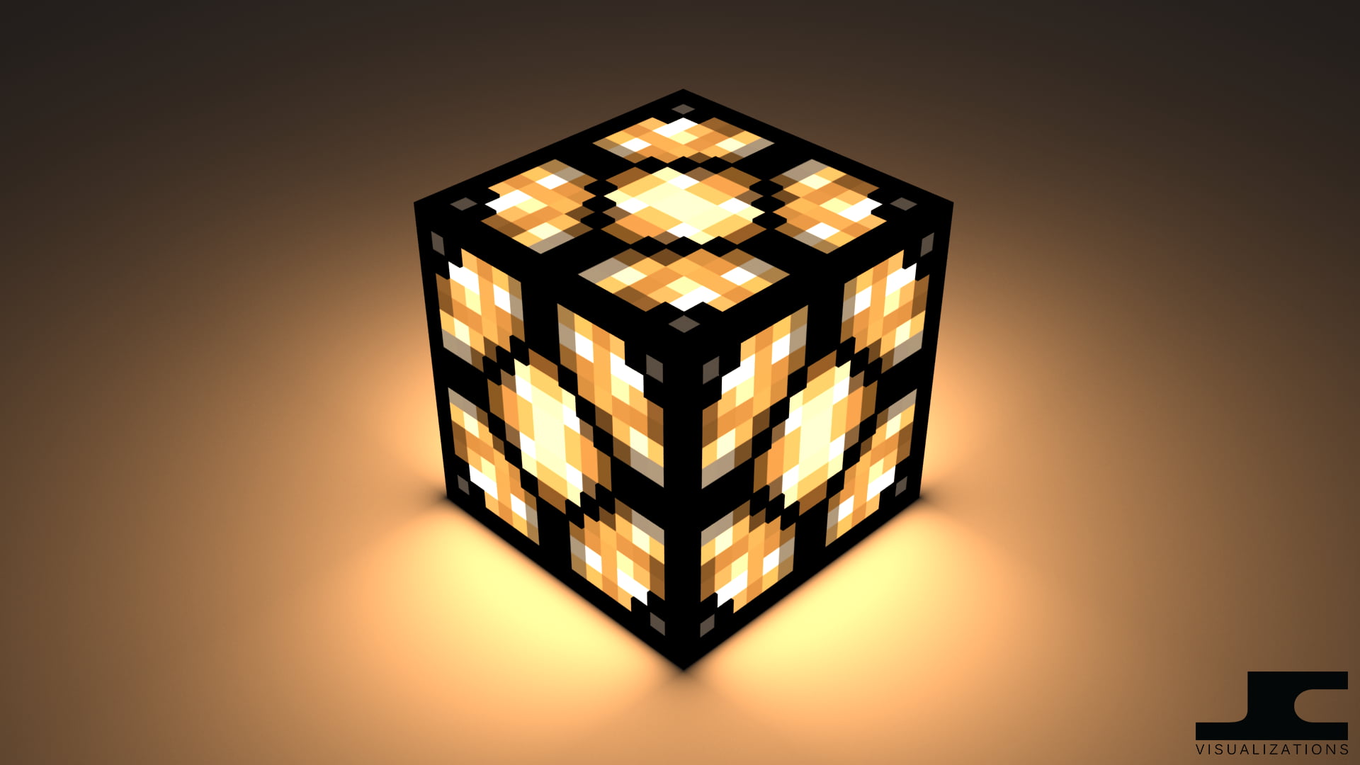 Black And Yellow Minecraft Cube Minecraft Cube Redstone Lamp Hd Wallpaper Wallpaper Flare