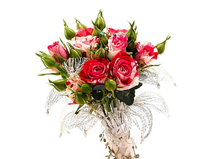 photo of red Rose flowers bouquet
