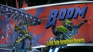 Boom and His Brother Bewm painting, Borderlands 2, splash screen, video games, digital art