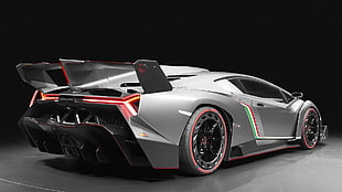 grey sport car, Lamborghini, Veneno, Lamborghini Veneno, mid-engine