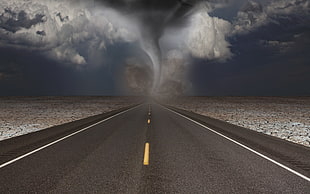 black and gray metal tool, road, empty , 3D, digital art