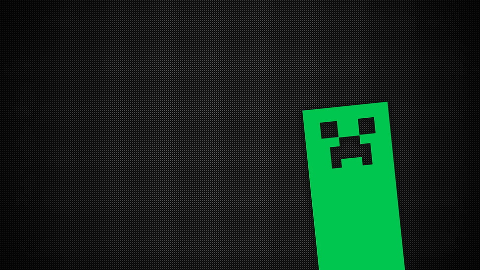 Minecraft creeper illustration, video games, Minecraft, creeper, minimalism HD wallpaper