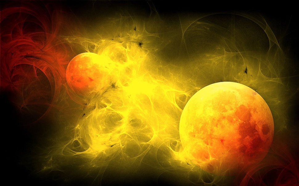 bloody moon digital wallpaper HD wallpaper