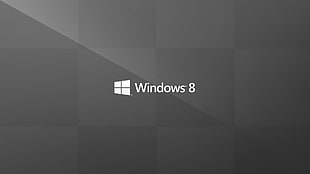 Windows 8 logo, Windows 8, monochrome, minimalism