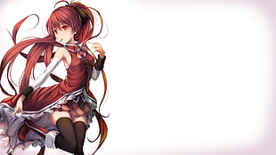 illustration of a red-haired anime girl character