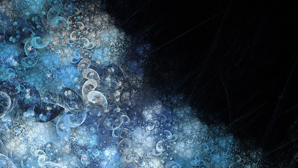 blue and black wallpaper \ HD wallpaper