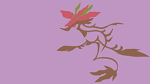 red flower illustration wallpaper, Pokémon, video games HD wallpaper