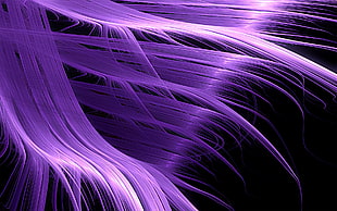 purple hair digital wallpaper, abstract, artwork