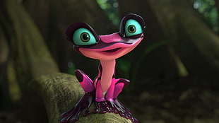 pink and purple frog wallpaper, Rio 2, frog, poison dart frogs