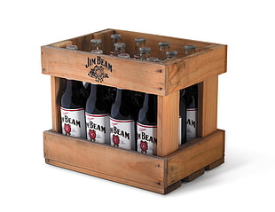 crate of labeled bottle HD wallpaper