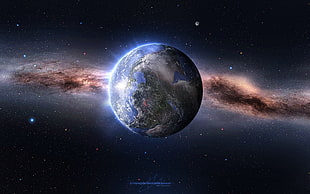 earth wallpaper, space, artwork, planet