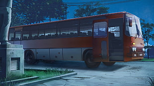 red and black bus, buses, ArseniXC, Ikarus 256