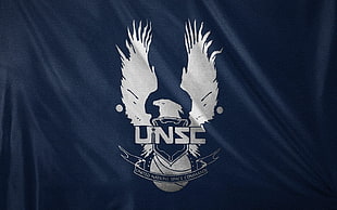 blue Lincsc banner, UNSC, flag, Halo