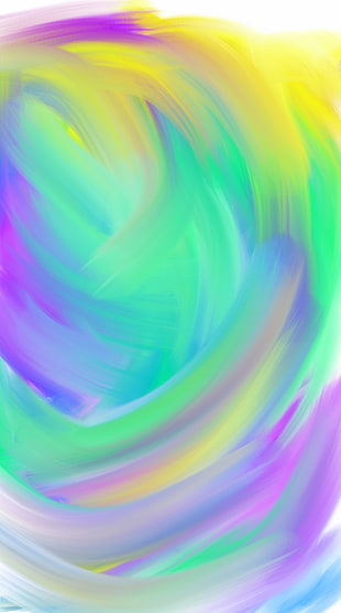 green, purple, and yellow abstract painting, gradient