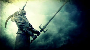 grey knight digital wallpaper, video games, Demon's Souls
