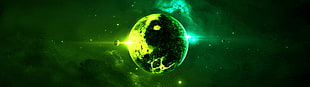 green planet, space HD wallpaper