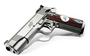 silver and brown pistol gun