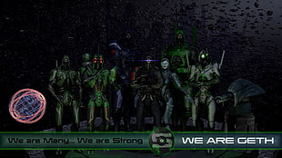 alien we are many we are strong illustration, Mass Effect, geth, video games HD wallpaper
