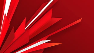 red wallpaer, abstract, shapes