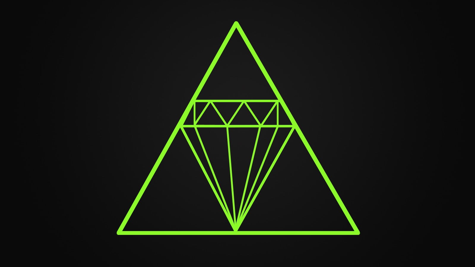 Green Triangle Diamond Logo Diamonds Minimalism Gray Hd Wallpaper