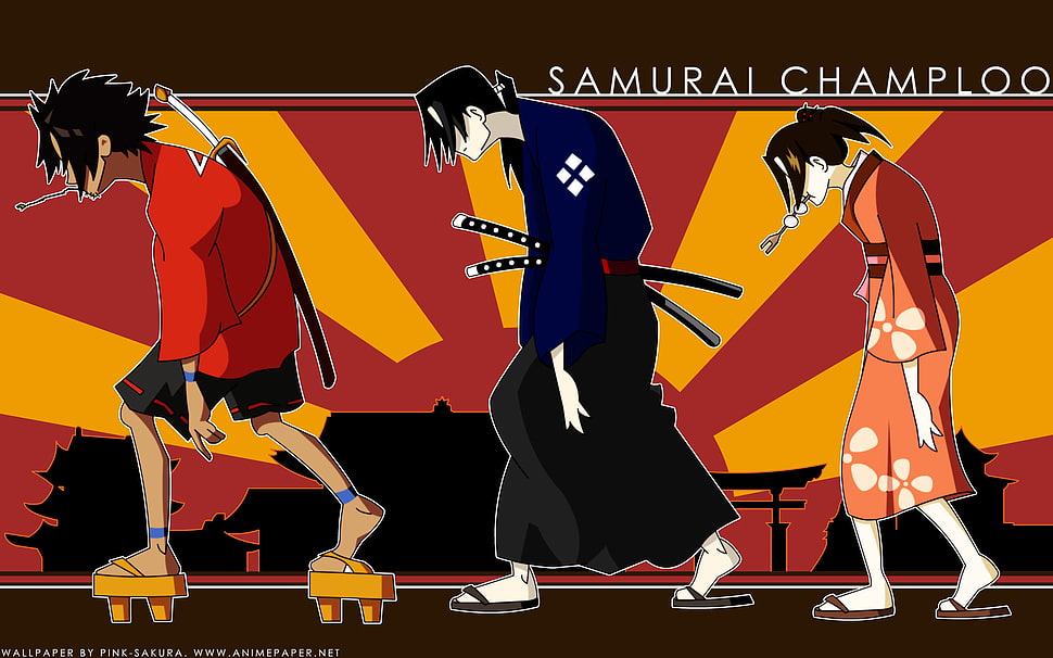 Samurai Champloo illustration, Samurai Champloo, Fuu, Jin (Samurai Champloo), Mugen HD wallpaper