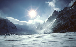 landscape photo of mountain cover with snow HD wallpaper