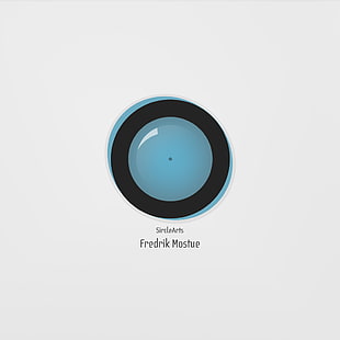 black and blue portable speaker, logo, abstract, simple background