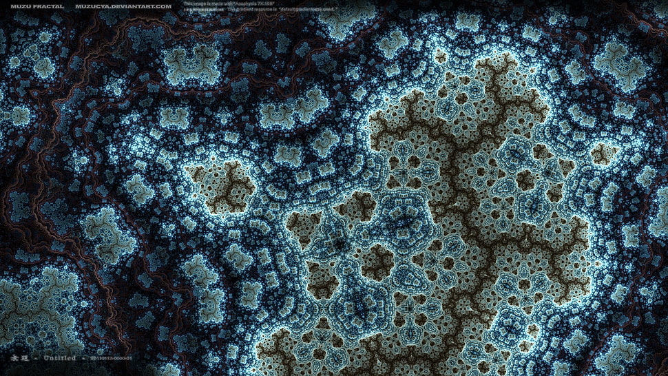 blue and gray abstract digital wallpaper, abstract, fractal HD wallpaper