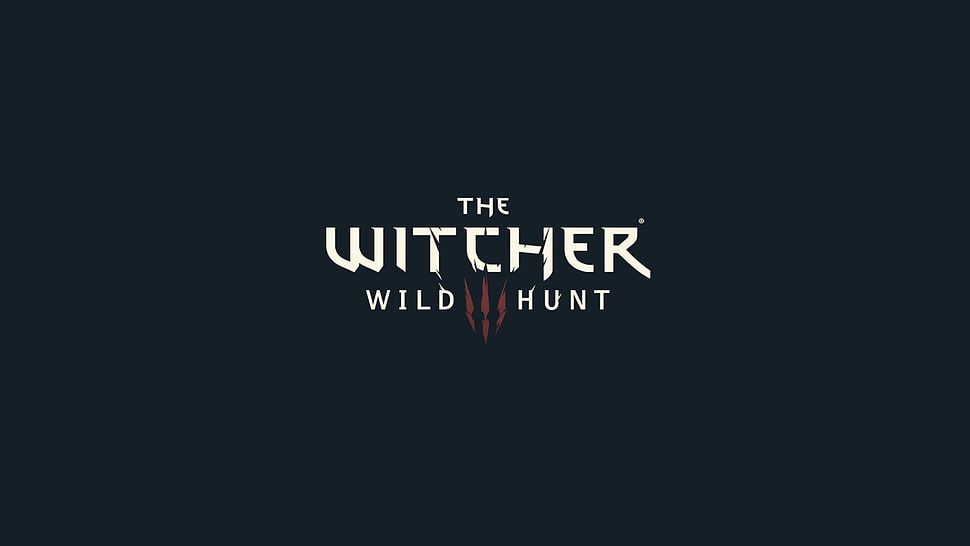 The Witcher Wild Hunt poster, The Witcher 3: Wild Hunt, The Witcher, logo, minimalism HD wallpaper