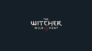 The Witcher Wild Hunt poster, The Witcher 3: Wild Hunt, The Witcher, logo, minimalism HD wallpaper
