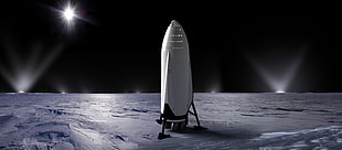 white spaceship wallpaper, SpaceX, Interplanetary Transport System, rocket, space HD wallpaper