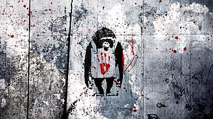 black ape digital wallpaper, graffiti HD wallpaper