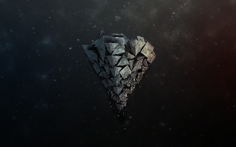gray rock formation wallpaper, abstract HD wallpaper