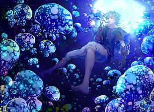 man smoking underwater illustration