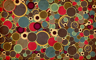 multicolored polka dot wallpaper