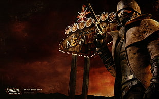Fallout game wallpaper, Fallout: New Vegas, video games, gun, apocalyptic