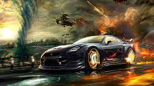 black coupe wallpaper, video games, rally cars, racer, Need for Speed: No Limits HD wallpaper