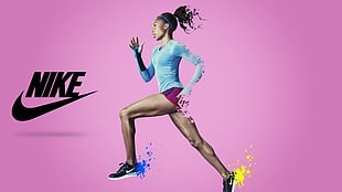 Nike, Running girl,  HD wallpaper