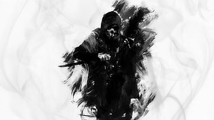 black reaper illustration HD wallpaper