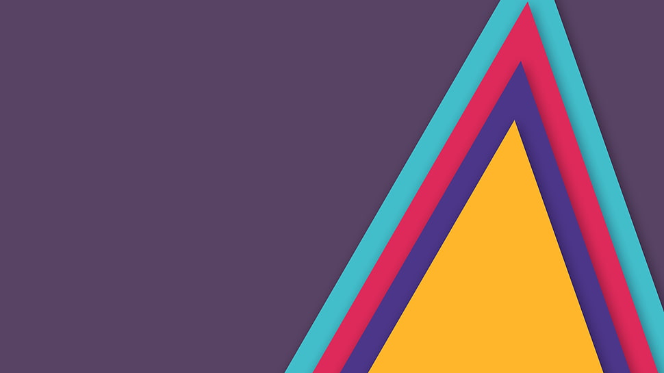 multicolored triangle wallpaper, digital art, pattern, minimalism, techno HD wallpaper
