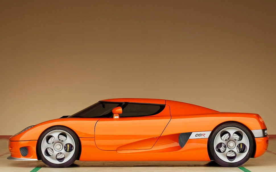 orange super car, Koenigsegg, Koenigsegg CCR, orange cars, car HD wallpaper