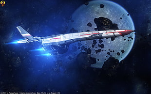 white spacecraft digital wallpaper, Mass Effect: Andromeda, Mass Effect, Andromeda Initiative, Tempest HD wallpaper