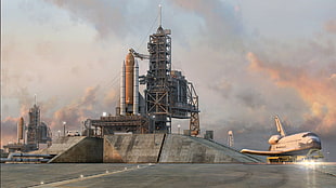 gray and brown space shuttle photo during daytime