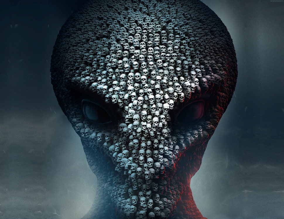 Skull formation HD wallpaper