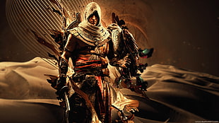 Assassin's Creed poster, Assassin's Creed, video games, eagle, Assassin's Creed: Origins HD wallpaper